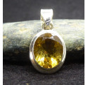 Pendentif en Citrine et Argent 925