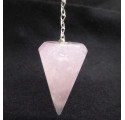 Pendule Conique en Quartz Rose