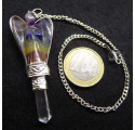 Chakra Angel Pendulum with Rock Cristal point