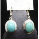 Boucles d'Oreille en Turquoise et Argent