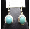 Boucles d'Oreille en Turquoise et Argent