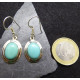 Boucles d'Oreille en Turquoise et Argent