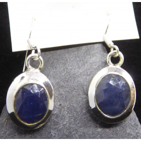 Blue Sapphire Silver Earings