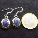 Boucles d'Oreilles en Saphir Bleu