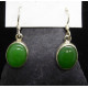 Boucles d'Oreille en Jade et Argent