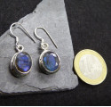 Boucles d'Oreilles en Labradorite facettée