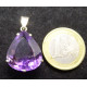 Faceted Amethyst Drop Pendant