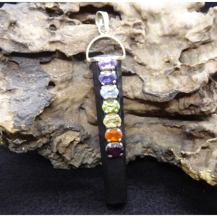 Pendentif Onyx Pierres des Chakras