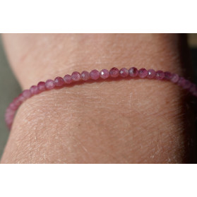 Pink Tourmaline facetted beads BRacelet
