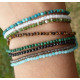 Bracelet fin en malachite facettées