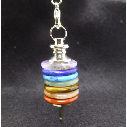 7 Chakras Gemstone Pendulum