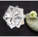 Great Star Icosahedron in Rock Crystal