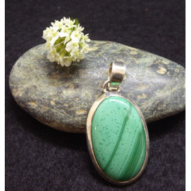 Malachite and Silver 925 Pendant