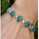 Bracelet Chrysocolle et Argent 925