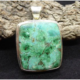 Pendentif en Chrysocolle Rectangulaire