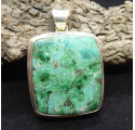 Pendentif en Chrysocolle Rectangulaire