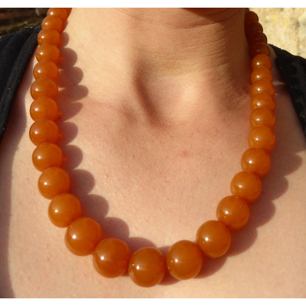 Amber Necklace with round beads