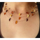 Collier Gouttes d'ambre en suspension