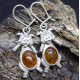 Amber Pig Earings