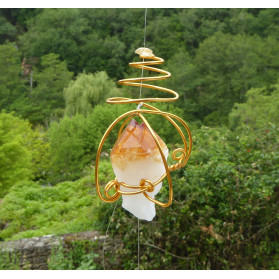 suspension en spirale cristal de citrine