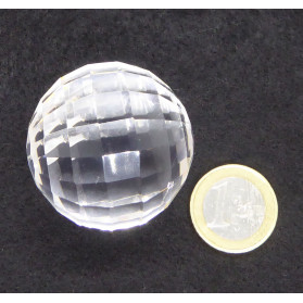 Faceted Rock Crystal Sphere