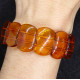 Bracelet en Ambre Cognac