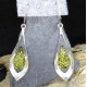 Boucles d'Oreilles en Ambre Vert