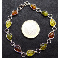 Amber and Silver Bracelet: 3 colors