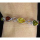 Bracelet 3 Ambres et Argent en Goutte