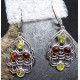 Amber Silver Lace Earrings