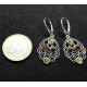 Amber Silver Lace Earrings