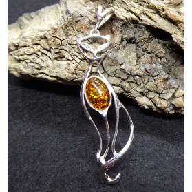 Amber Cat Pendant