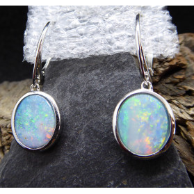 Precious Opale Silver Lever-Back Earrings