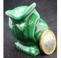 hibou en malachite