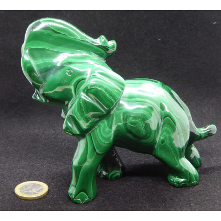 Grand éléphant malachite