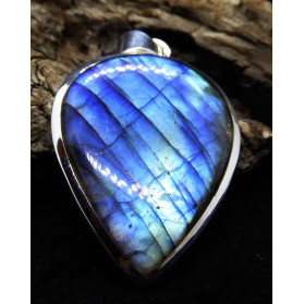 pendentif argent et labradorite