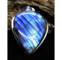 pendentif argent et labradorite