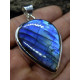 pendentif argent et labradorite