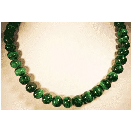 collier ras du cou en malachite