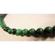 collier malachite en perles rondes