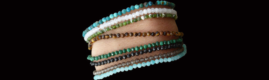 Faceted Thin Bracelets