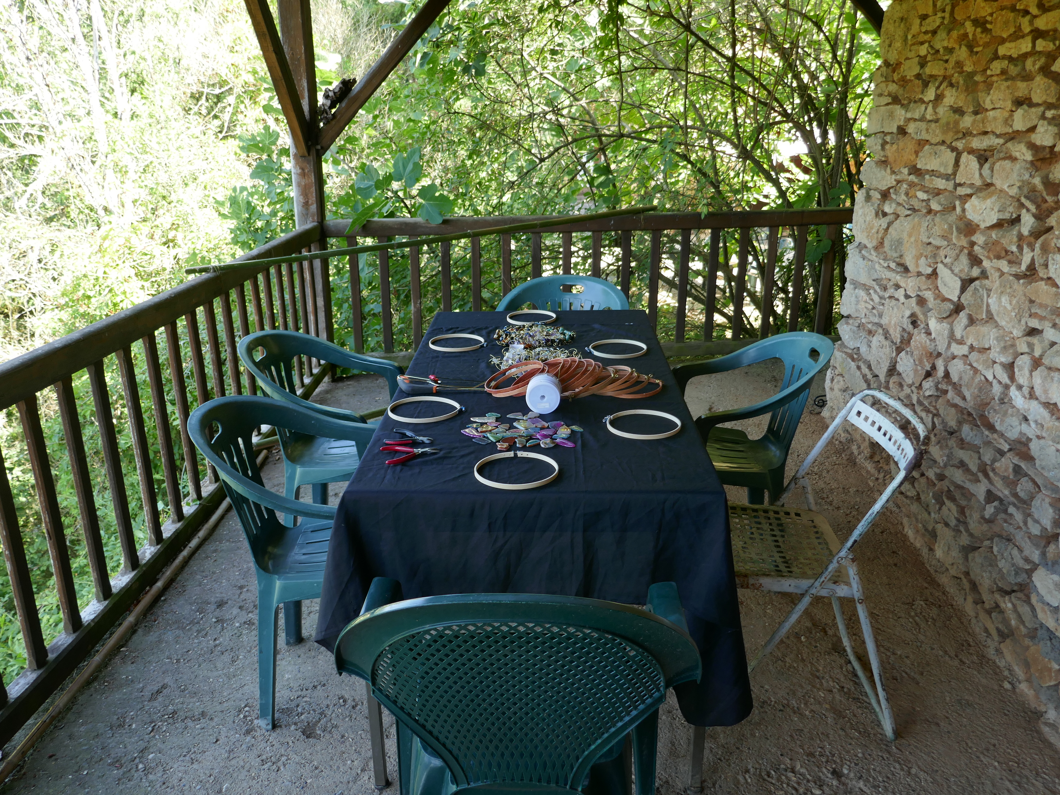 Terrasse du magasin pour les ateliers DIY